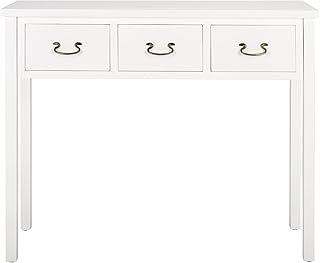SAFAVIEH Home Collection – Cindy White Console Table with Three Drawers,...