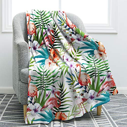 Jekeno Flamingo Blanket Throw Print Cozy Lightweight Durable Bed Couch Blanket For Sofa Chair Bed Kids Gift Women 50"X60" #TOP15