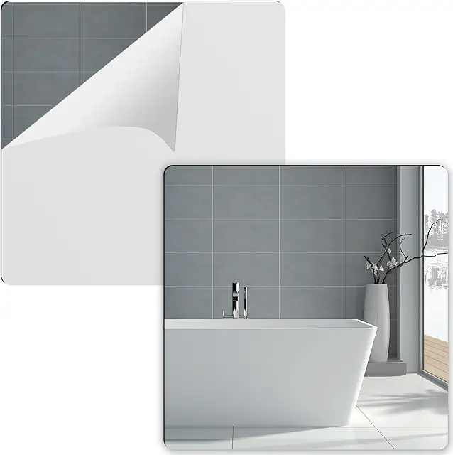 Imagen relacionada con Olicky Espejo de Pared Adhesivos 20 x 20 CM, 2 Piezas de Espejos Acrílicos de 2 mm Espesor para Decoración Hogareña, Sala de Estar, Baño y Dormitorio