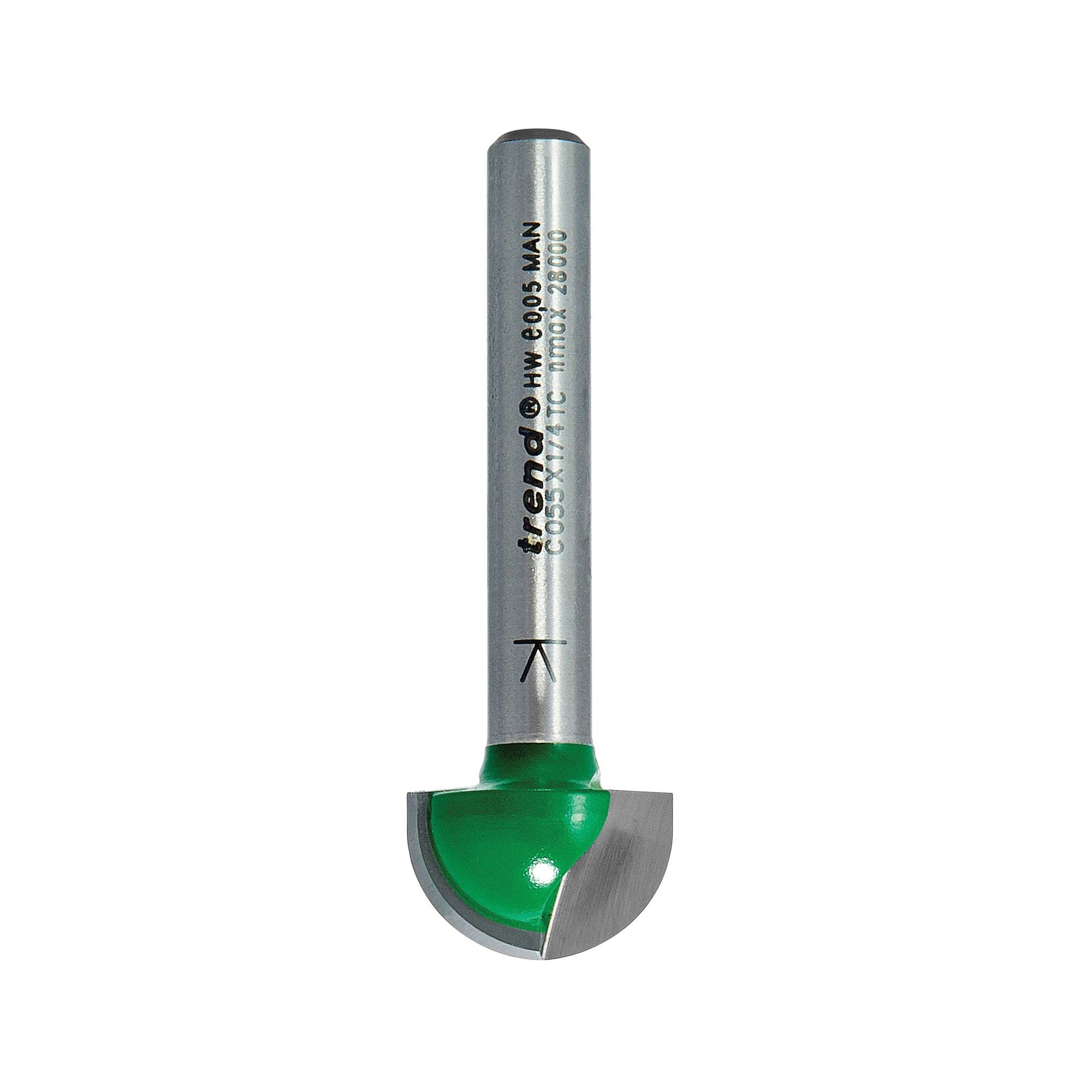 Trend CraftPro Cavetto Router Cutter, 1/4 Inch Shank, 7.9mm Radius and 15.9mm Cut Diameter, Tungsten Carbide Tipped, C055X1/4TC - Image 2