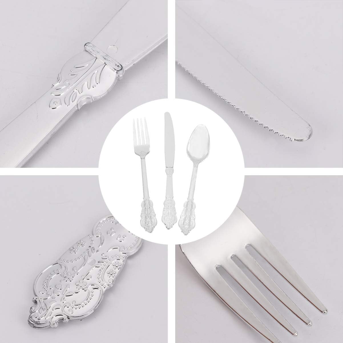 12pcs Silver Gilded Tableware Elegant Forks Spoons Knives for Parties Weddings and Celebrations Healthy Stylish Dining Essentials