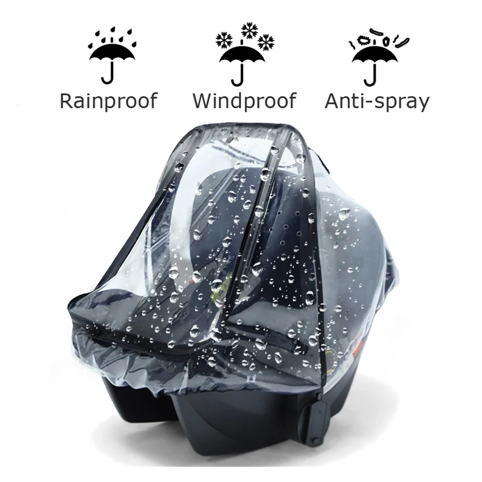 Copertura antipioggia for passeggino e passeggino in EVA | Scenario di utilizzo: copertura antipioggia e copertura in EVA trasparente for passeggini e carrozzine(Sun Cover)