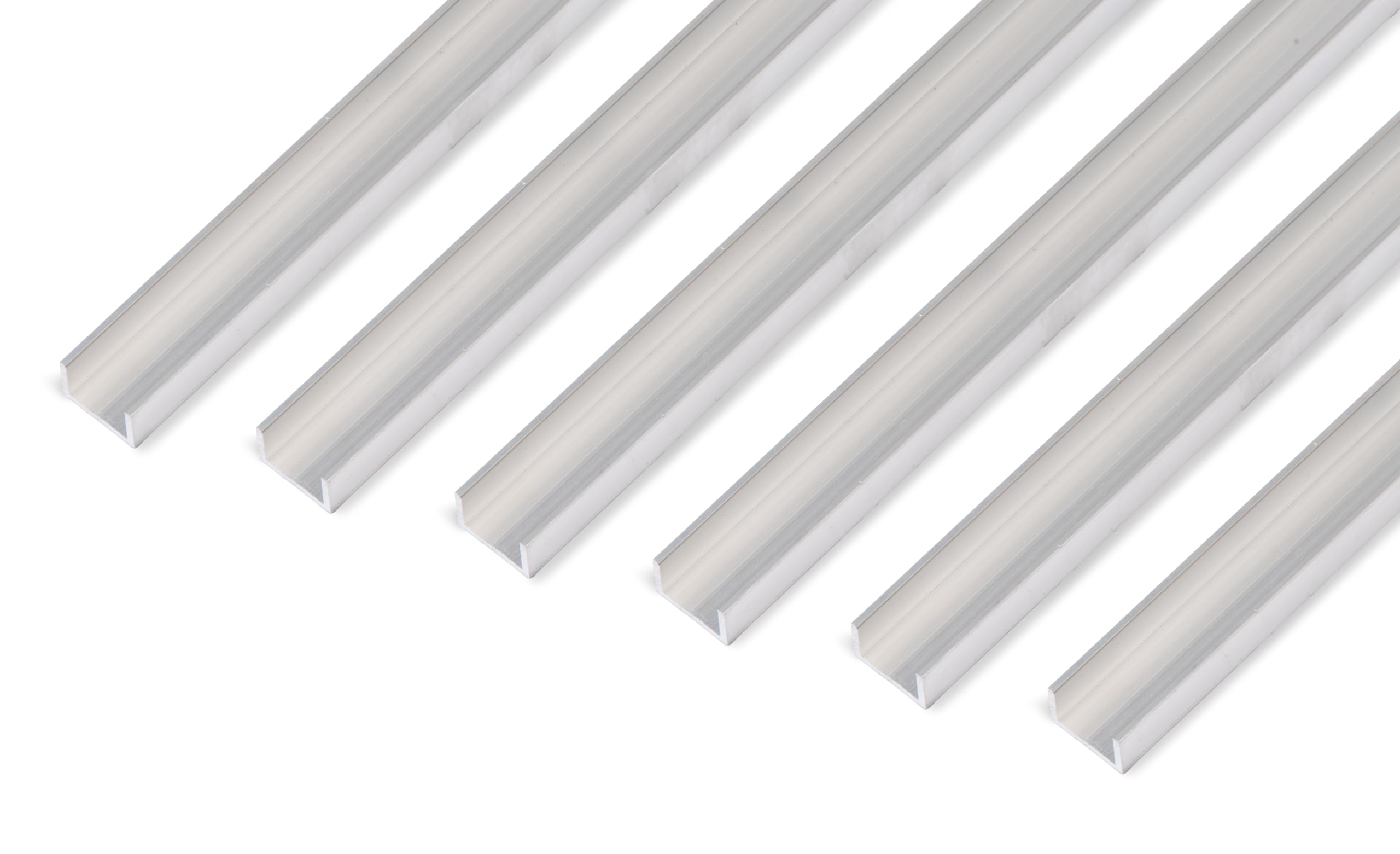 Alberts 499792 U-Profil | Aluminium, natur | 1000 x 15 x 10 mm | 6er Set