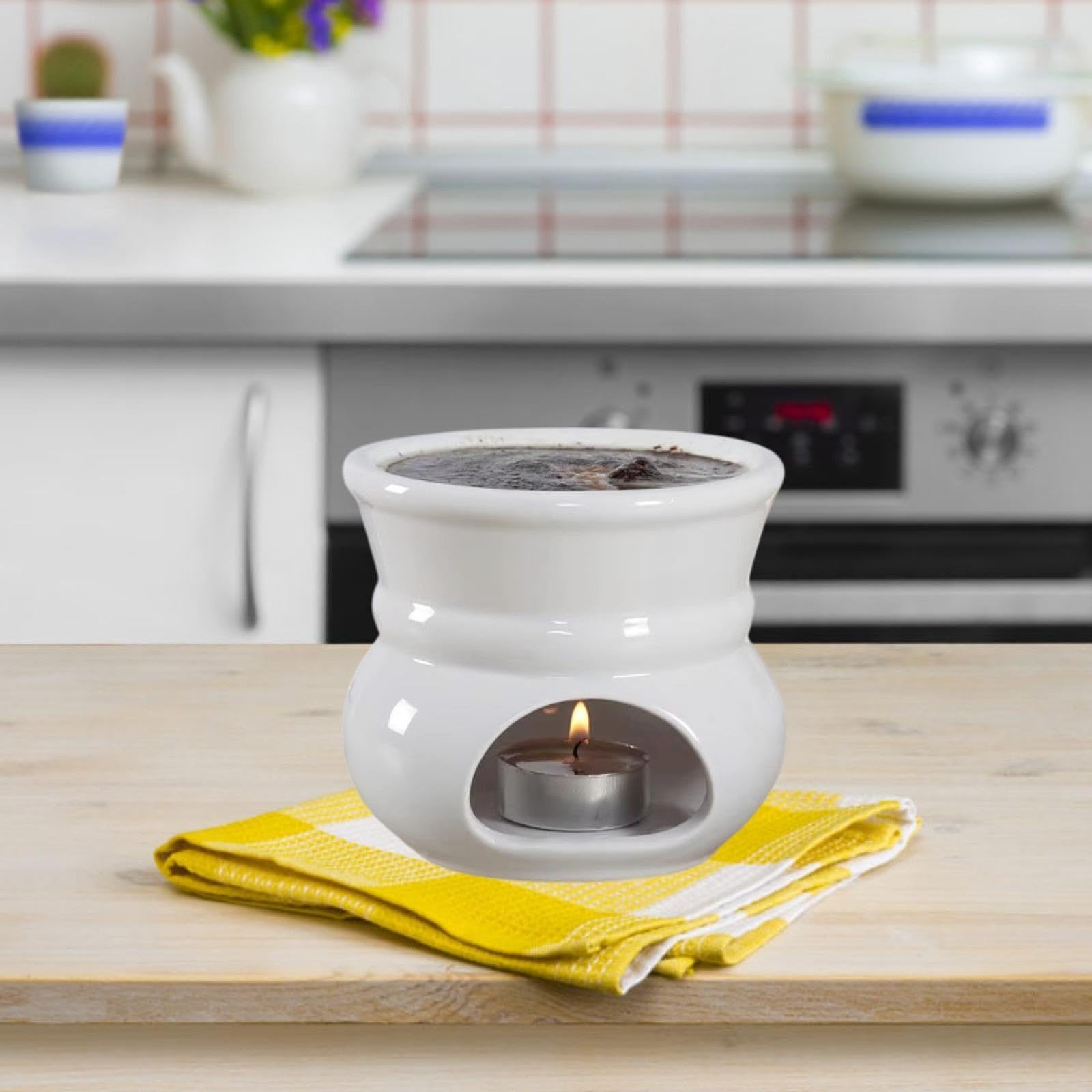 Ceramica Cioccolato Fonduta Cup, Barattolo Riscaldatore In Ceramica Fatti In Casa per Zucchero, Per Zucchero, Tapas, Dessert