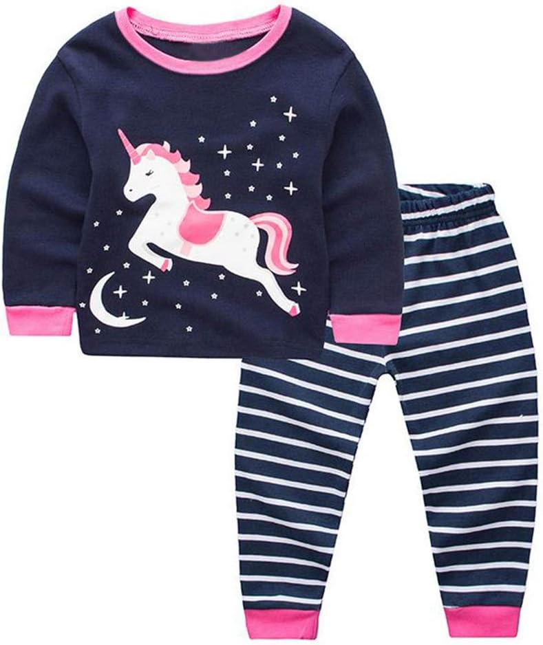Girls Cute Owl Pyjamas Set Children Kids Long Sleeve 100% Cotton Pjs Pajamas Nightwear Sleepwear Tops T Shirts & Pants Outfit Age 2-7 Years
