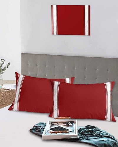 Miniatura 5 de Fundas de almohada de Navidad tamaño King, 2 paquetes de fundas de almohada suaves decorativas para sofá y sillón, funda de cojín lumbar con cierre