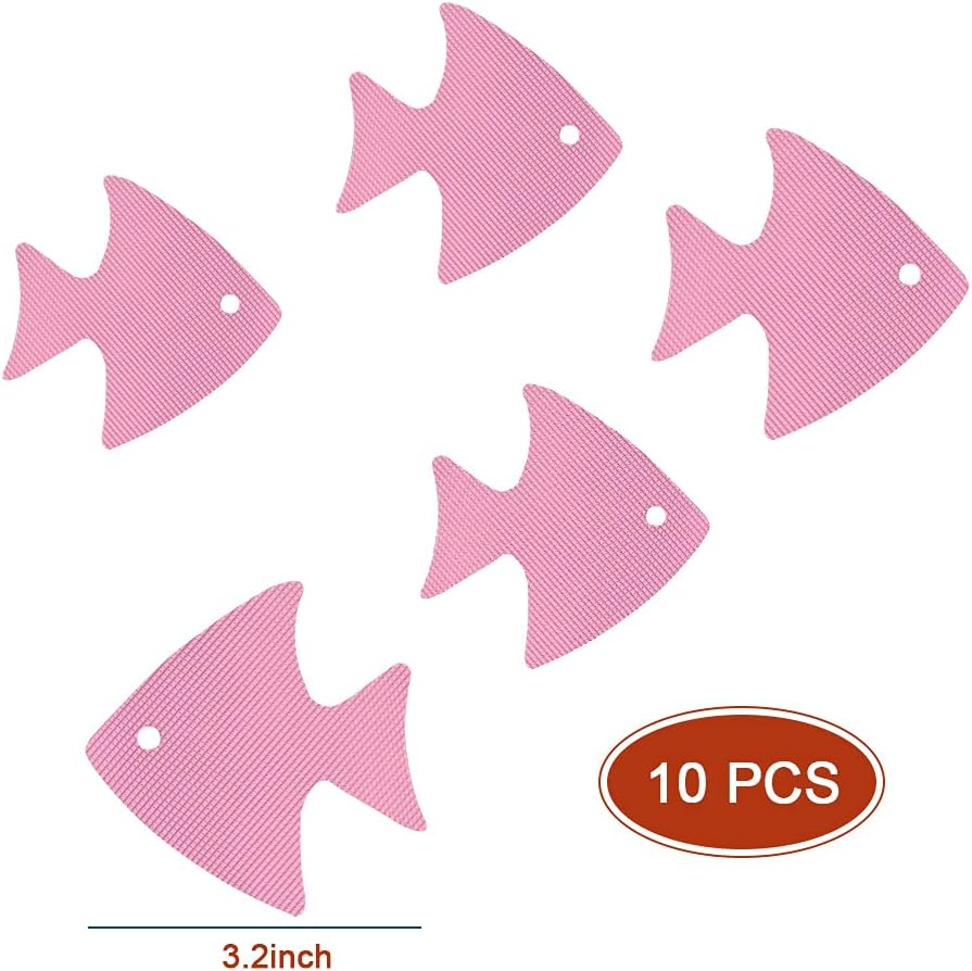 Aevoe 10 Pieces Non-Slip Bathtub Stickers, Cute Fish Shape Anti-Slip Stickers for Bathtub and Showers, Black : Home & Kitchen