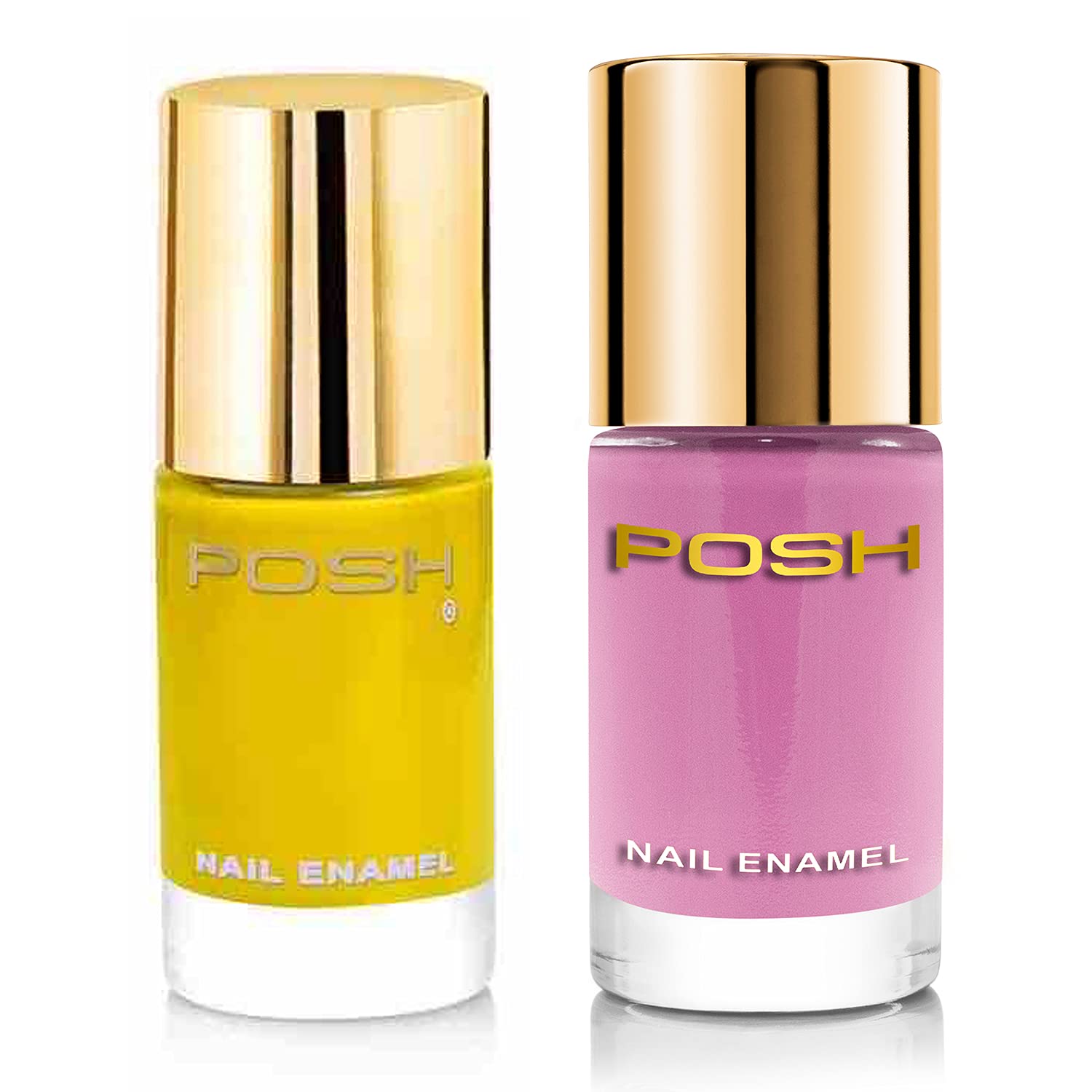 POSH HIGH GLOSS QUICK DRY TOXIN FREE NAILPOLISH COMBO OF 2, BUMBLE BEE,PURPLE GLARE, 622,623
