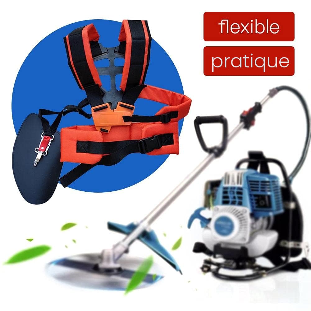 QKTYB Sangle d'épaule Universelle réglable rembourrée Confortable Double Sangle d'épaule en Nylon pour Tondeuse à Gazon