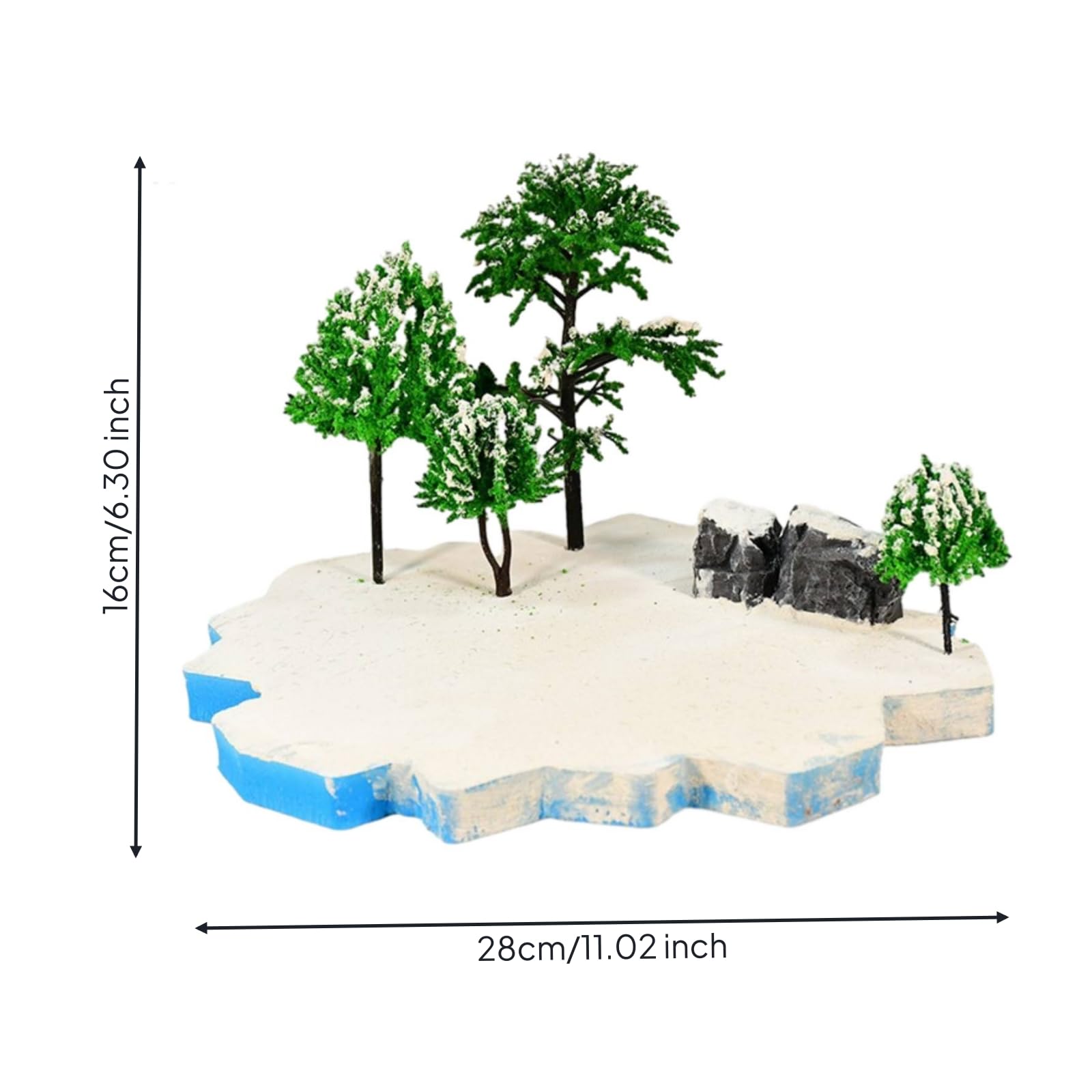 PETSOLA Kit Diorama Fai da Te Creativo Paesaggio in Miniatura Compatto Modellismo per Hobbisti, Principianti, Scena Neve Simulata