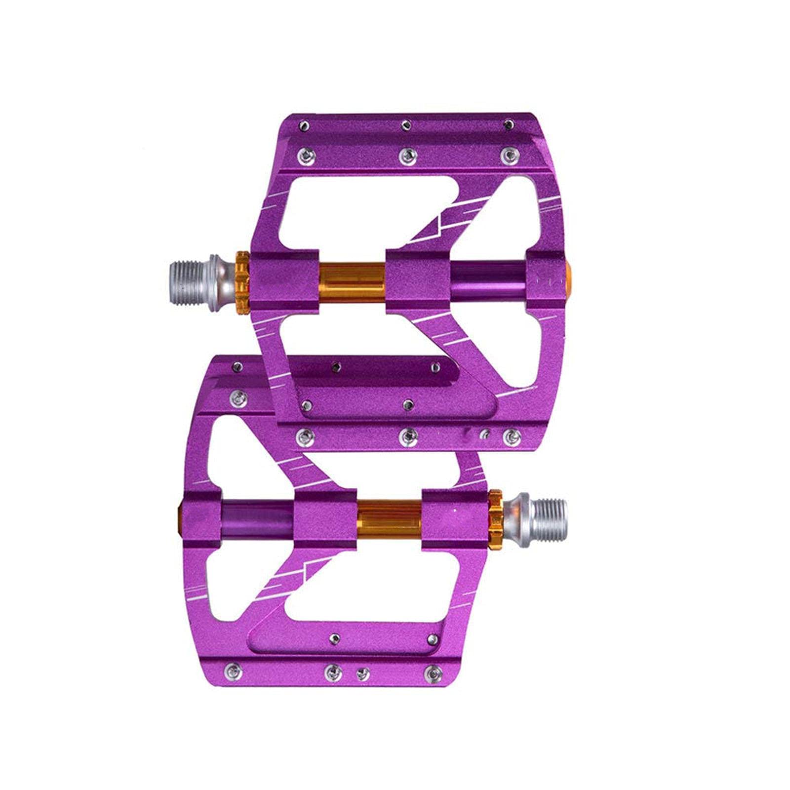 Pédales de vélo ultralégères en aluminium violet pour une performance durable