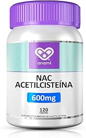 NAC N-Acetilcisteína 600mg 100% PURA - 120 Cápsulas