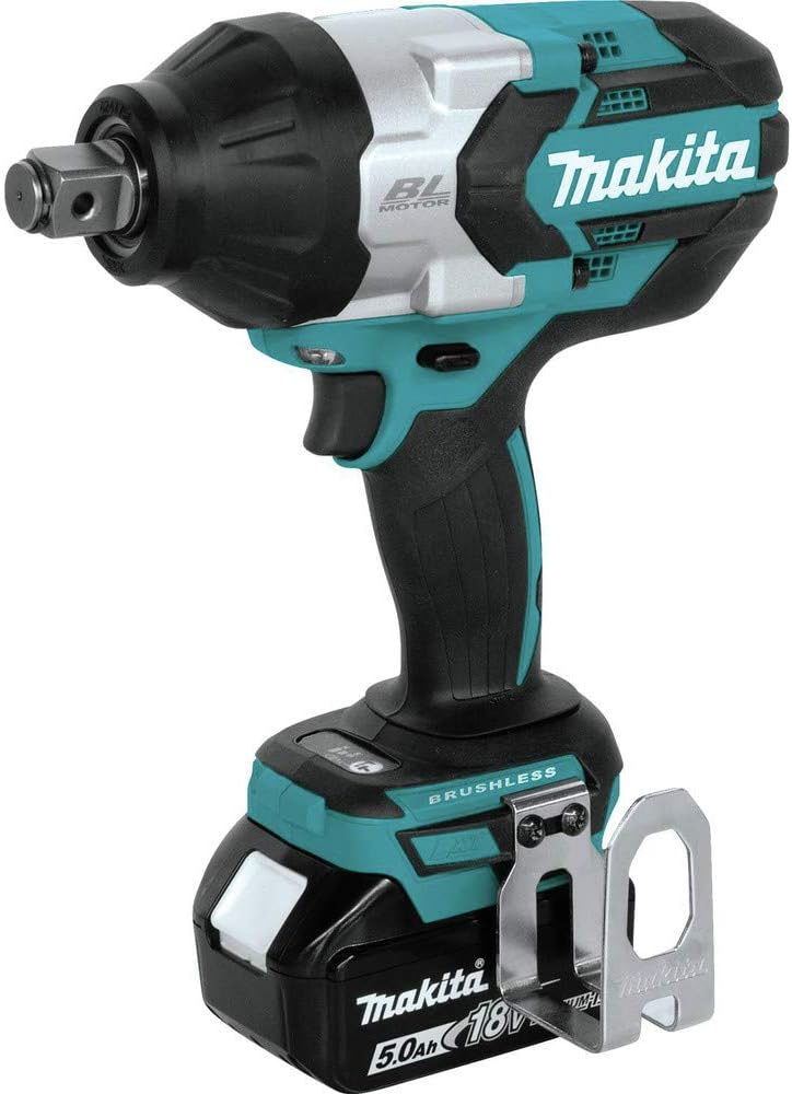 Makita XWT07T 18V LXT® Lithium-Ion Brushless Cordless High-Torque 3/4" Sq. Drive Impact Wrench Kit w/Friction Ring Anvil (5.0Ah)