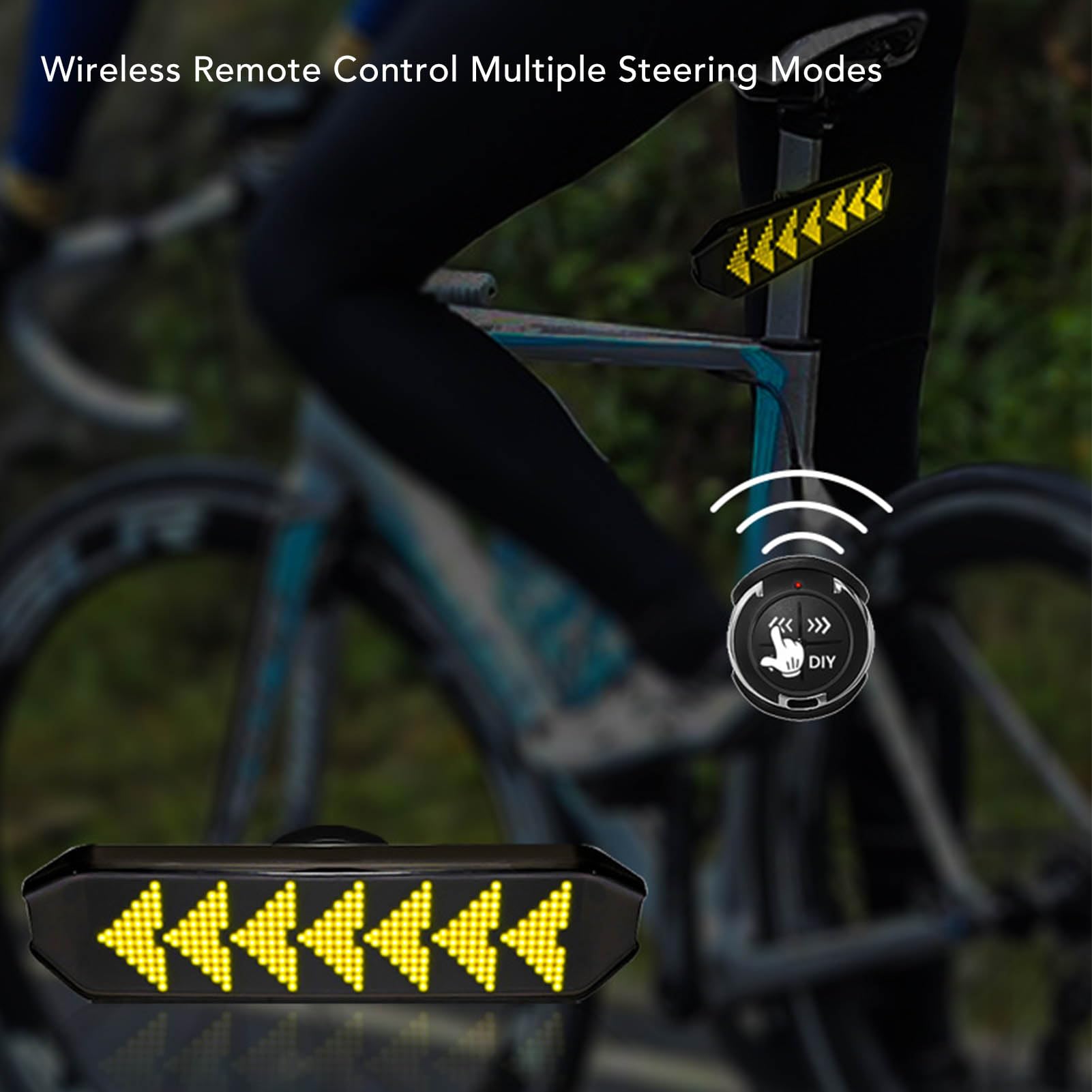 FLEXMAN Lampka tylna roweru, wyświetlacz LED BT, ładowanie przez USB, kierunkowskazy rowerowe, tylna lampka rowerowa z możliwością ładowania do rowerów, kasków, deskorolek