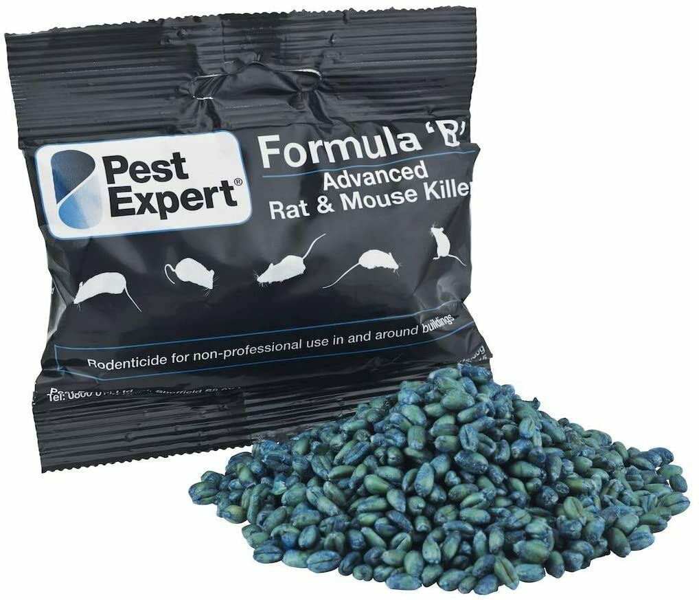 Pest Expert Formula B+ Advanced Rat & Mouse Killer Poison Sachets (15 x 60g) Professional Strength Outdoor Fast Acting Brodifacoum (900g)