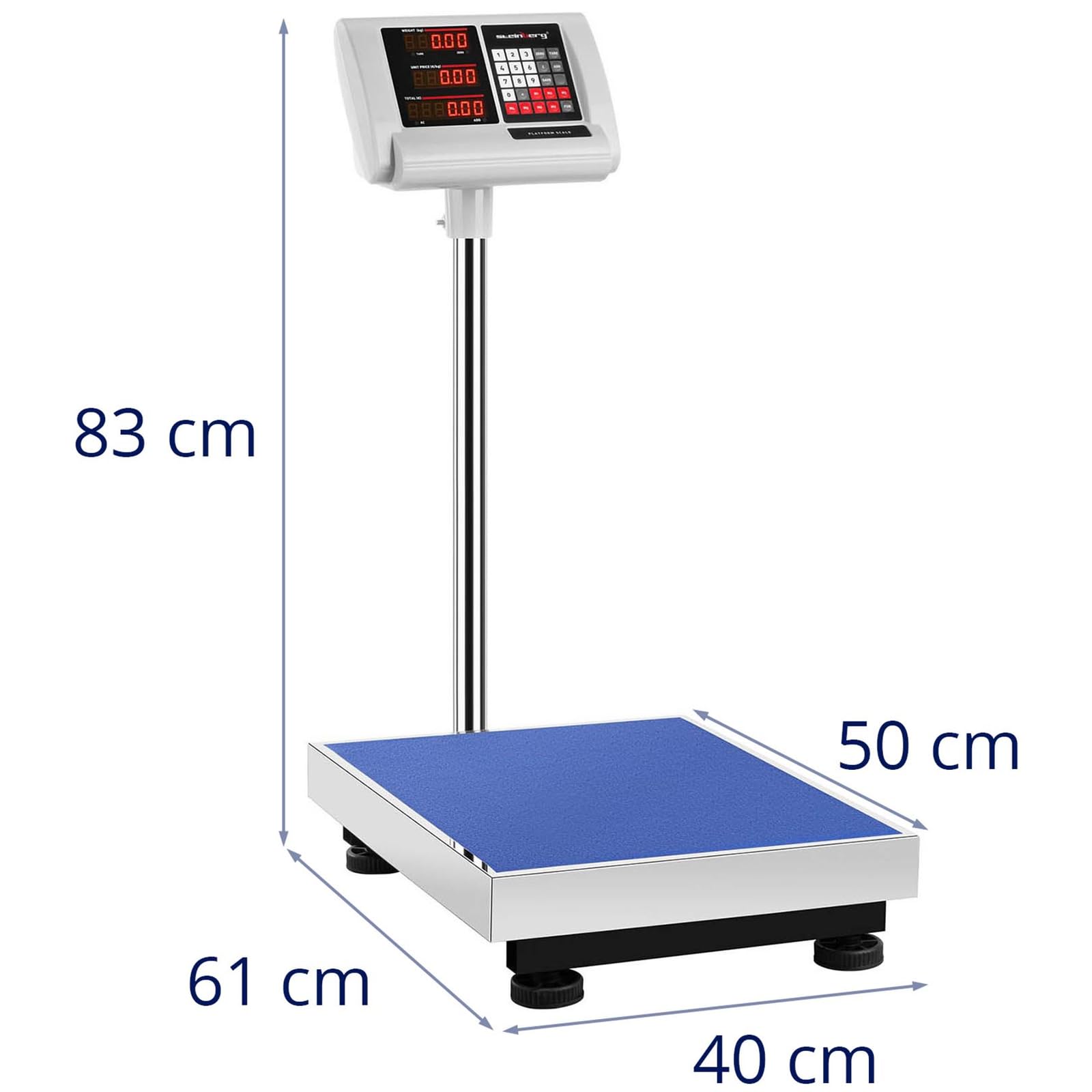 Steinberg Systems Bilancia a piattaforma Pesapacchi Professionale SBS-PF-150/10A 230 V 150 kg 10 g Acciaio Inox