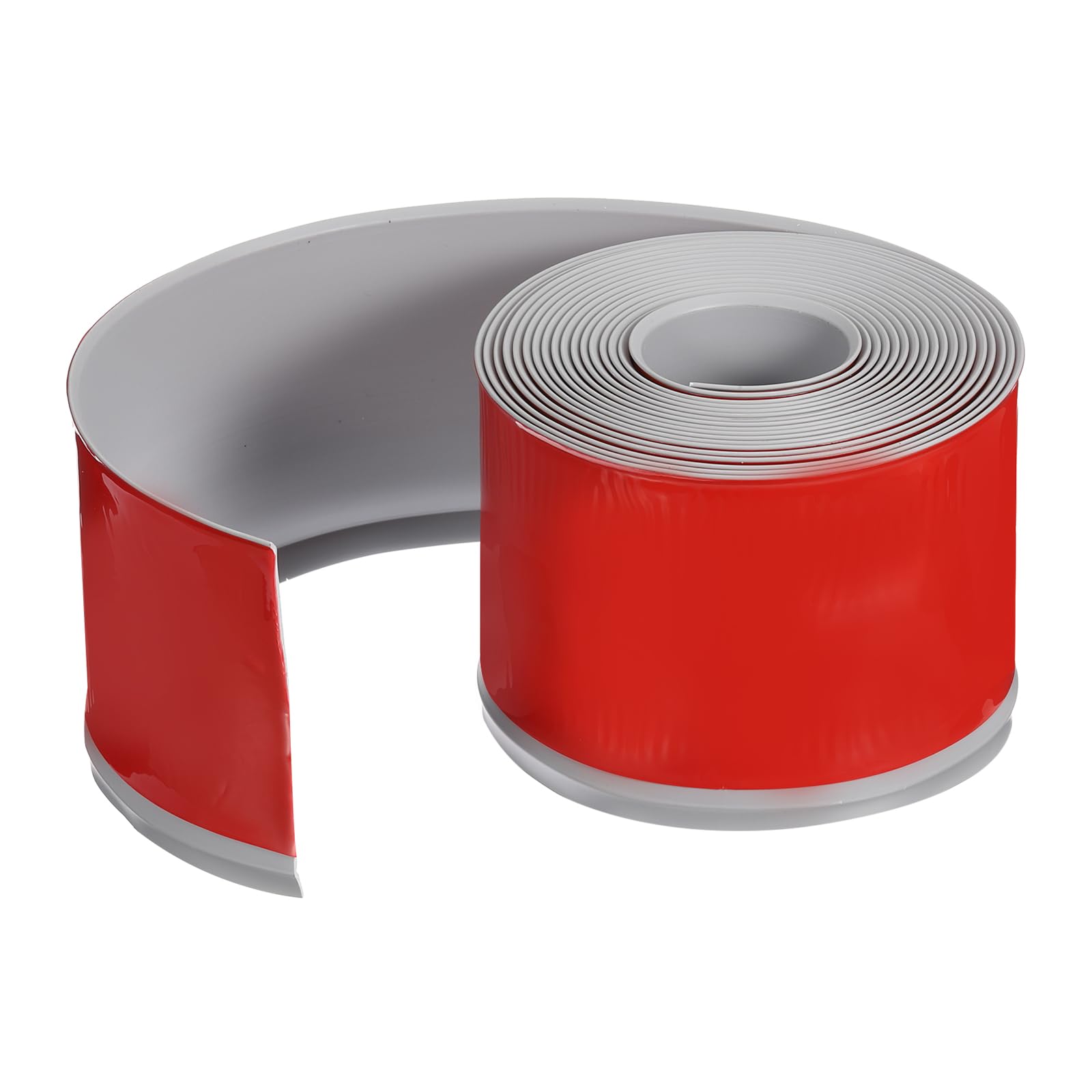PATIKIL Modanatura da parete, 50 x 10 cm, in PVC, autoadesiva, per decorazione domestica, protezione da parete, grigio