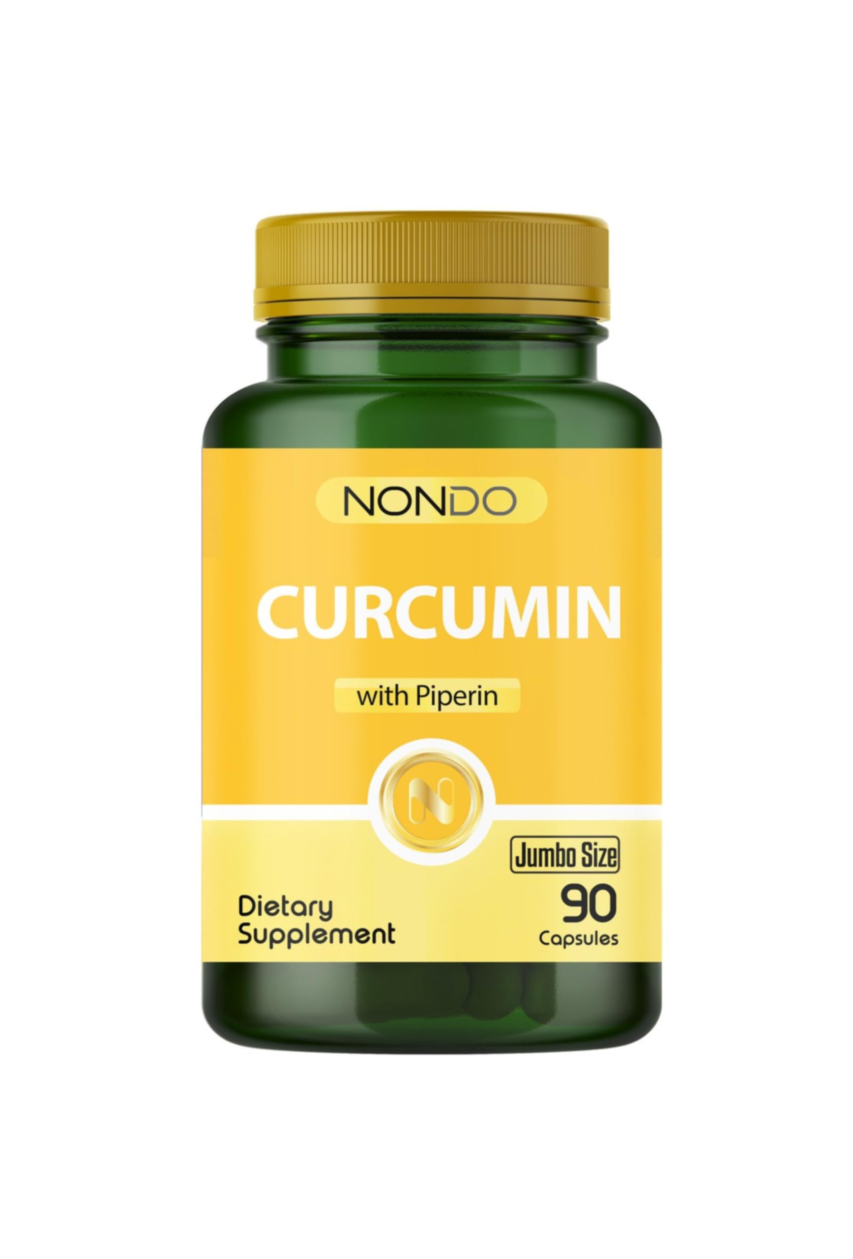 Nondo Kurkumin Jumbo Boy Zerdaçal ve Piperin Ekstresi 90 Kapsül (Curcumin)