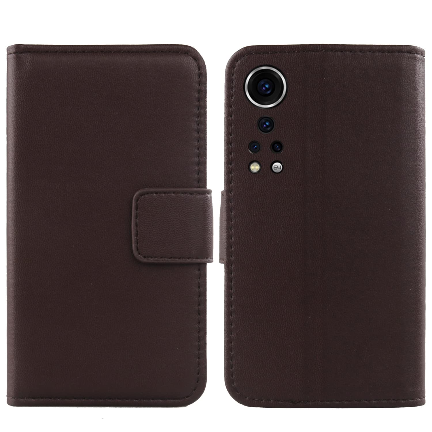 Gukas Genuine Leather Case TPU Silicone Shell for ZTE Axon 30 5G 6.92