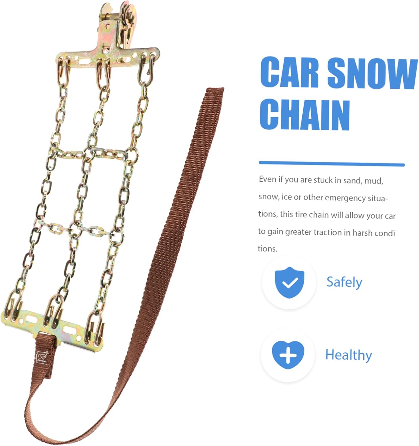 Ciieeo Car Tire Snow Chains Ice Chain Automatic Tightener for Car Winter Strap