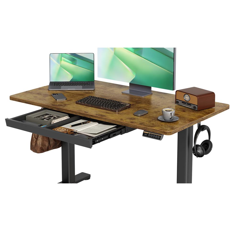 テーブル／パソコンデスク Amazon.com: Claiks Standing Desk with Drawers, 48 x 24 Inches