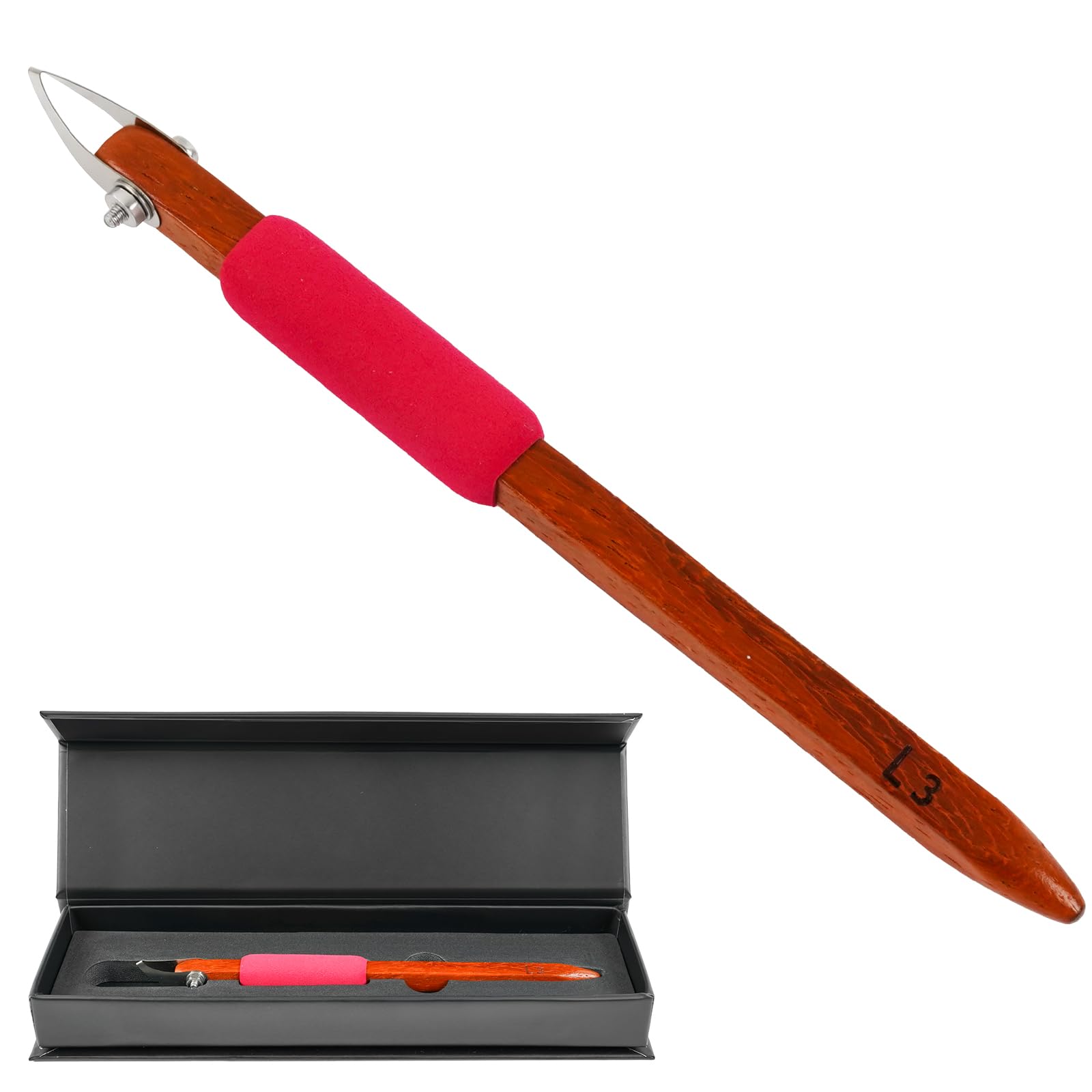 GtohHavea Professional Pottery Carving Tool with Durable Cutting Head, for Clay Sculpting, Sgraffito, Mishima & Ceramic Trimming (L3)