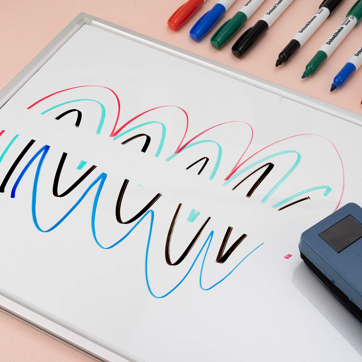 Pennarelli per lavagna bianca, 72 pezzi, 4 colori a punta fine, perfetti per scrivere su lavagne bianche, specchi, vetro, scuola, ufficio, casa, ecc.