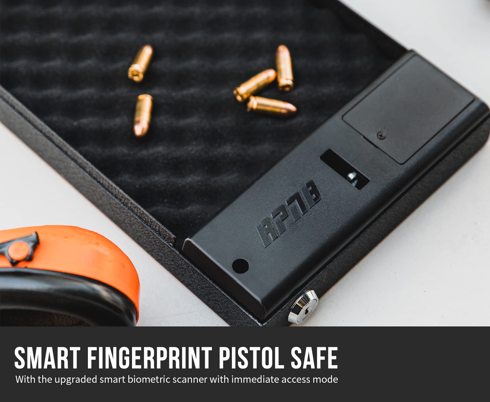RPNB Gun Safe,California DOJ Certified,Smart Pistol Safe Quick Access