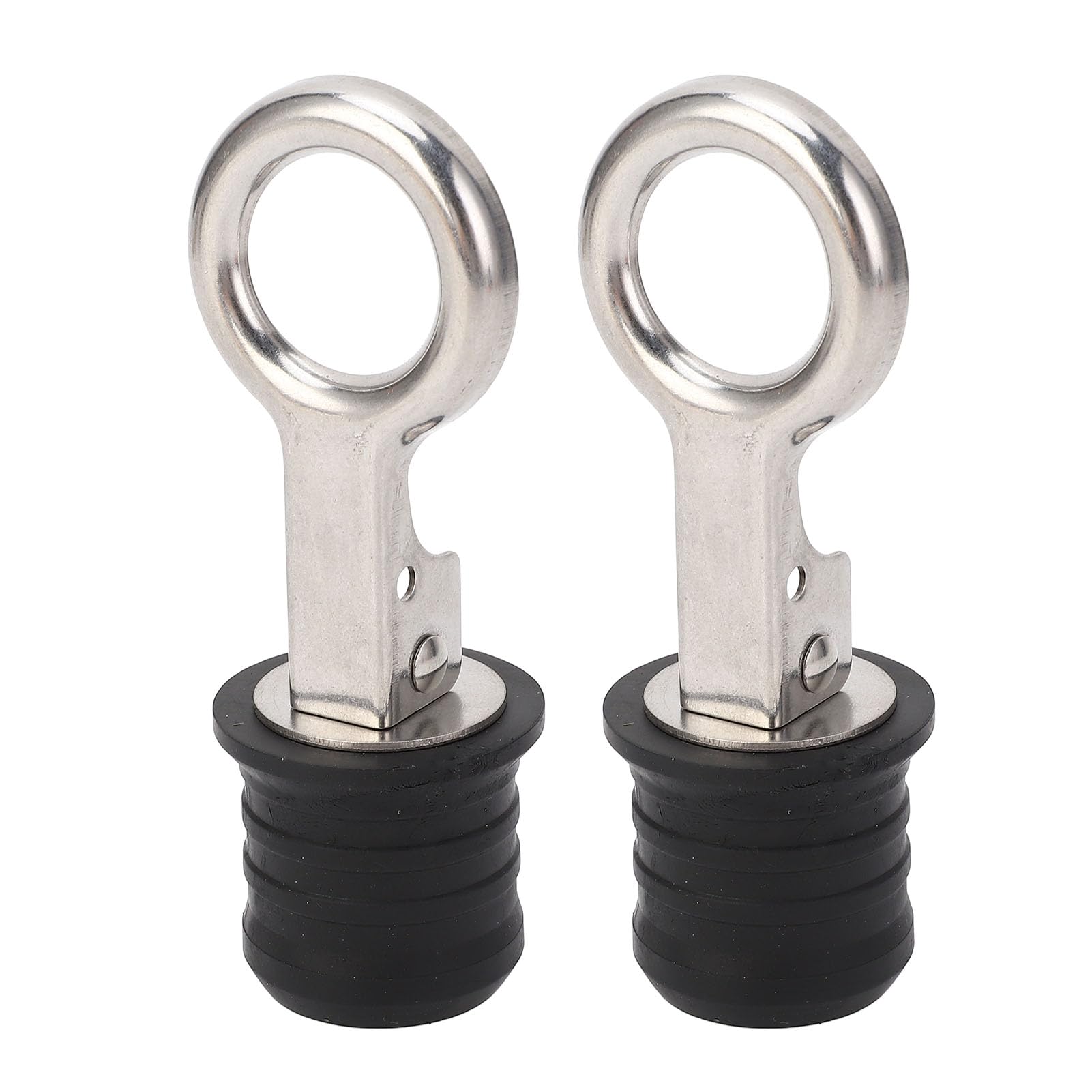 Picysa Marine Twist Plug Premium Boat Drain Rubber Plugs 2PCS Snap Handle Drain Plug for Fishing Boats, Yachts (1‑1/4 inch)