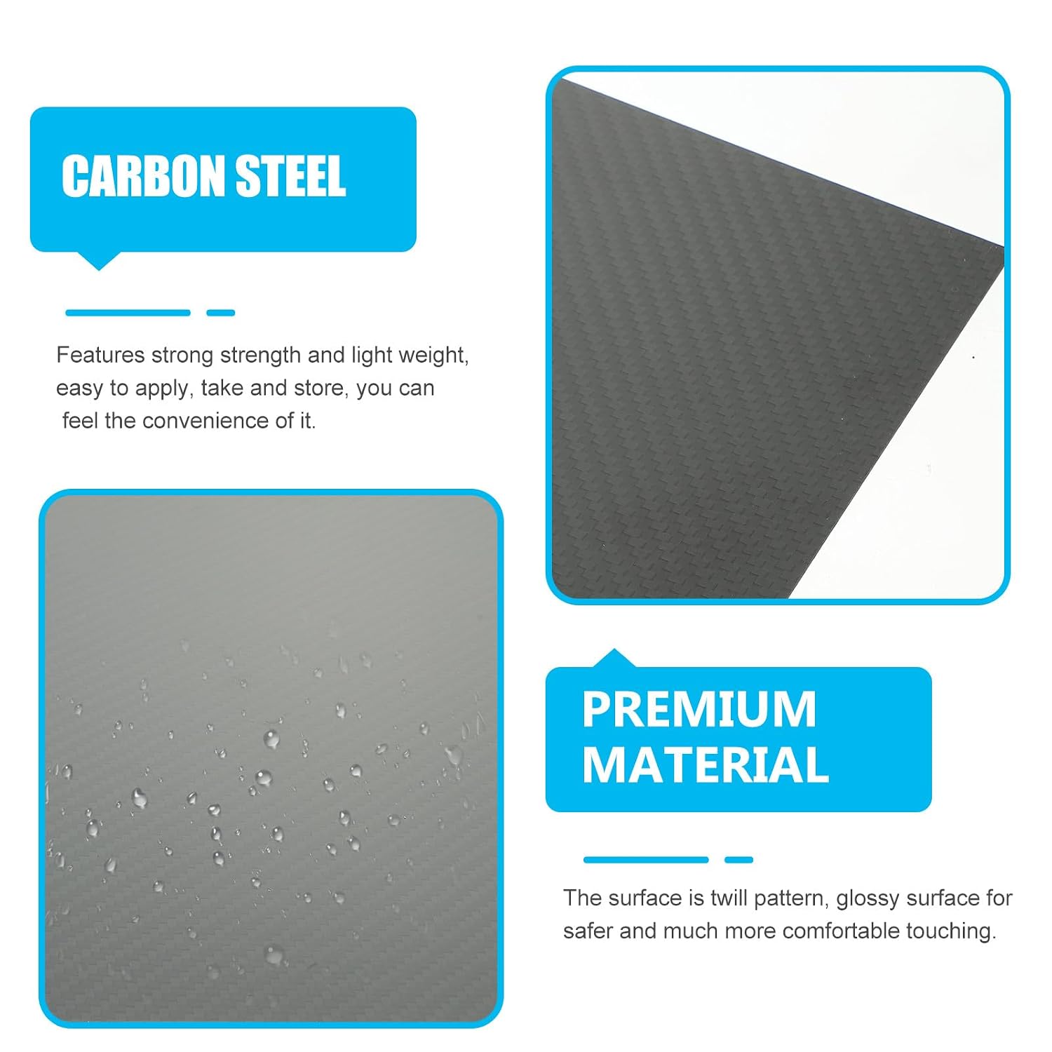 200x300x1mm Matte 3k Twill Carbon Fiber Sheet Board Panel Laminate for DIY Industrial Applications