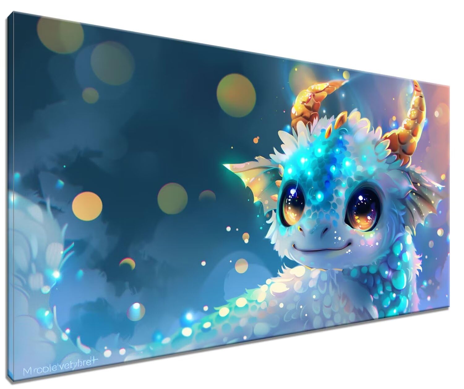 MISCER Pittura Con I Numeri Adulti Drago – Kit Completo Con 4 Tele 30x40cm, Colori Acrilici, Pennelli, Cavalletto E Ganci - 2
