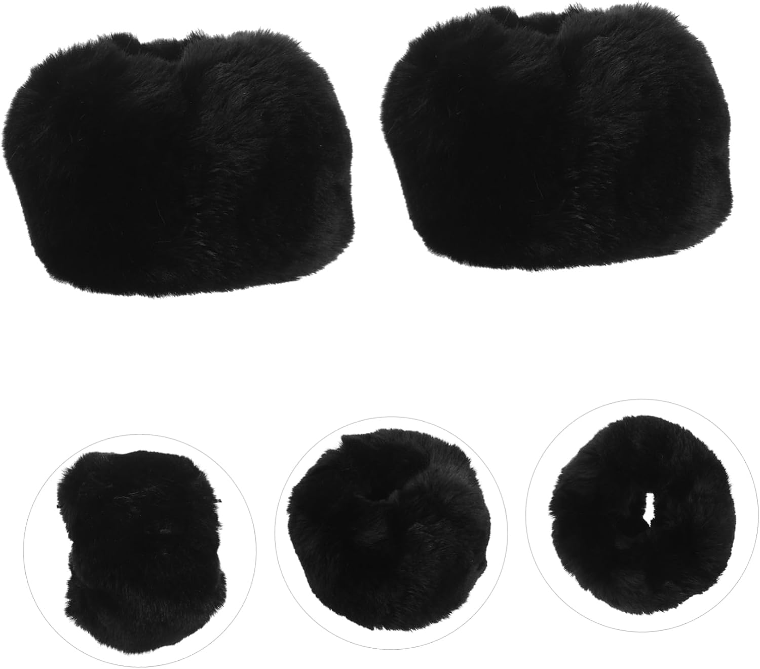 COLLBATH Faux Oversleeve Wrist Cover Warm Cuff Protector for Women Fluffy Material Comfortable and Breathable Arm Warmer for Cold Weather Activities