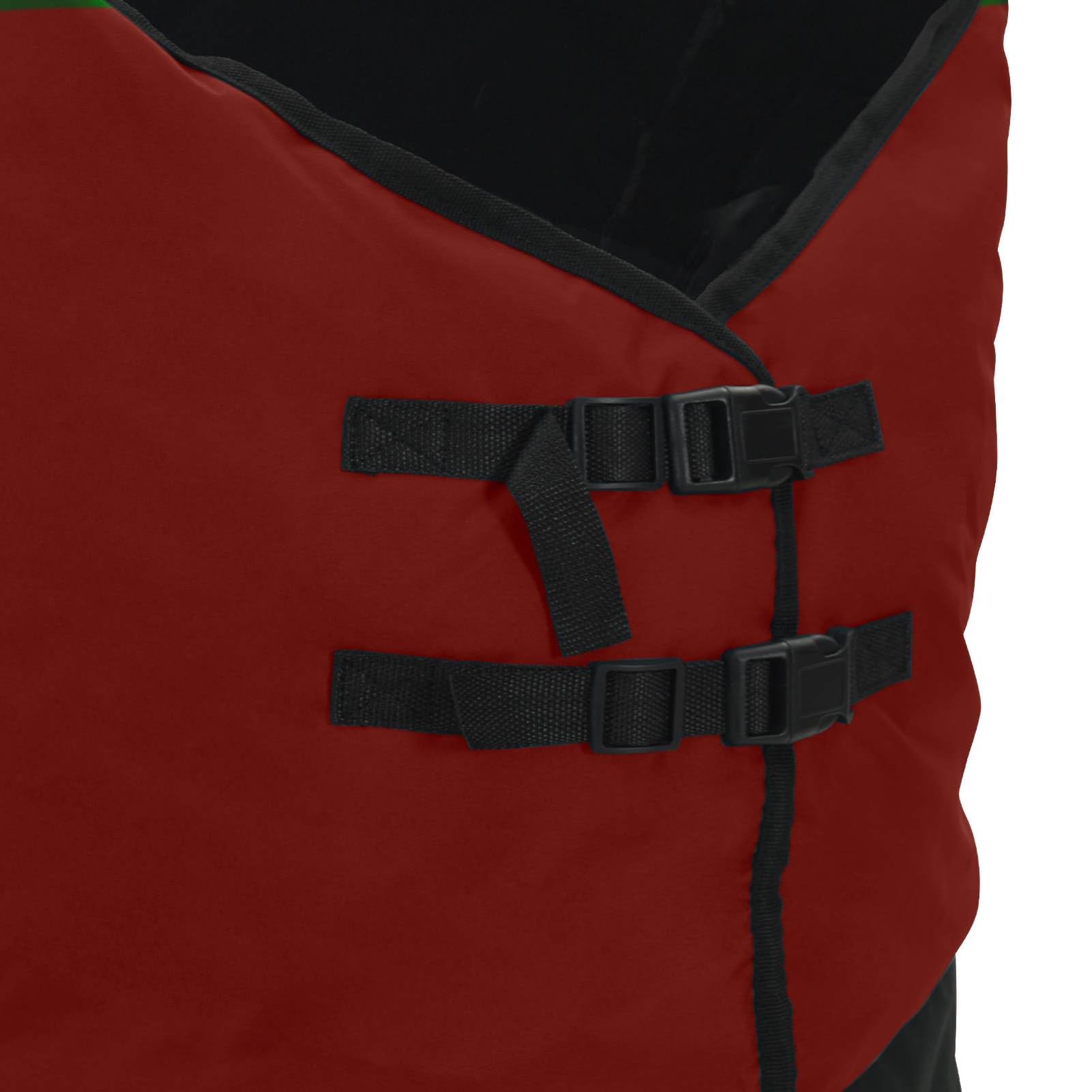 Gecheer Coperta per Cavalli Impermeabile, Coperta Poliestere 155 cm Verde Scuro Nero per Protezione Pioggia Neve Vento, Coperta Esteri per Scuderia Equitazione