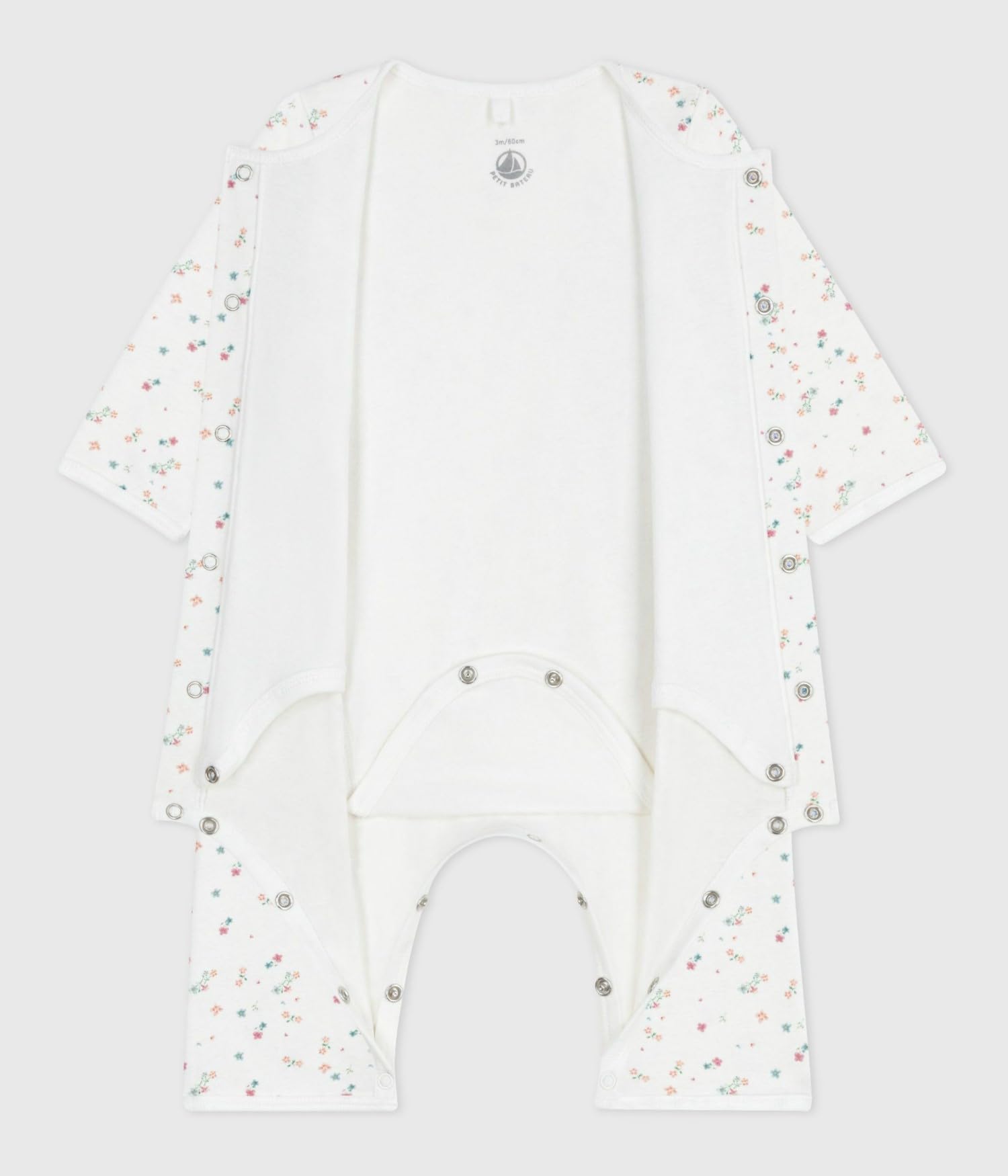Petit Bateau Bodyjama Bébé sans Pieds en Coton Imprimé Fleuri A0e0m01 Vêtements Nuit Bébé Fille (Lot de 1)