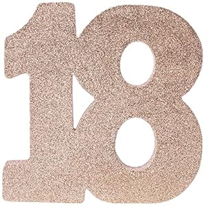 Creative Party Rose Gold Glitter Nummer 18 Tafel Decoratie – 1 Pc., H121