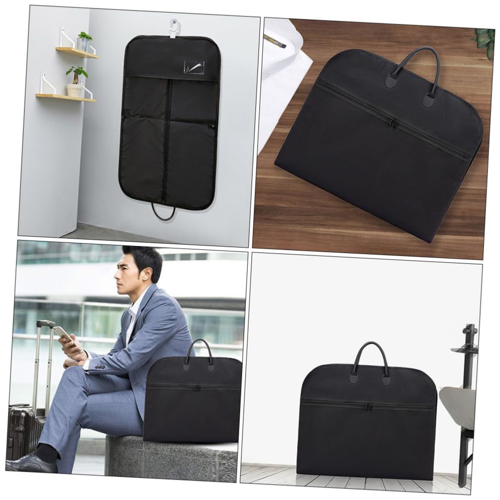 Alipis Porta Abito da Viaggio Pieghevole Nero Oxford, Leggero e Pratico per Abiti e Pellicce, per Viaggi Leggeri e Business, Portabiti