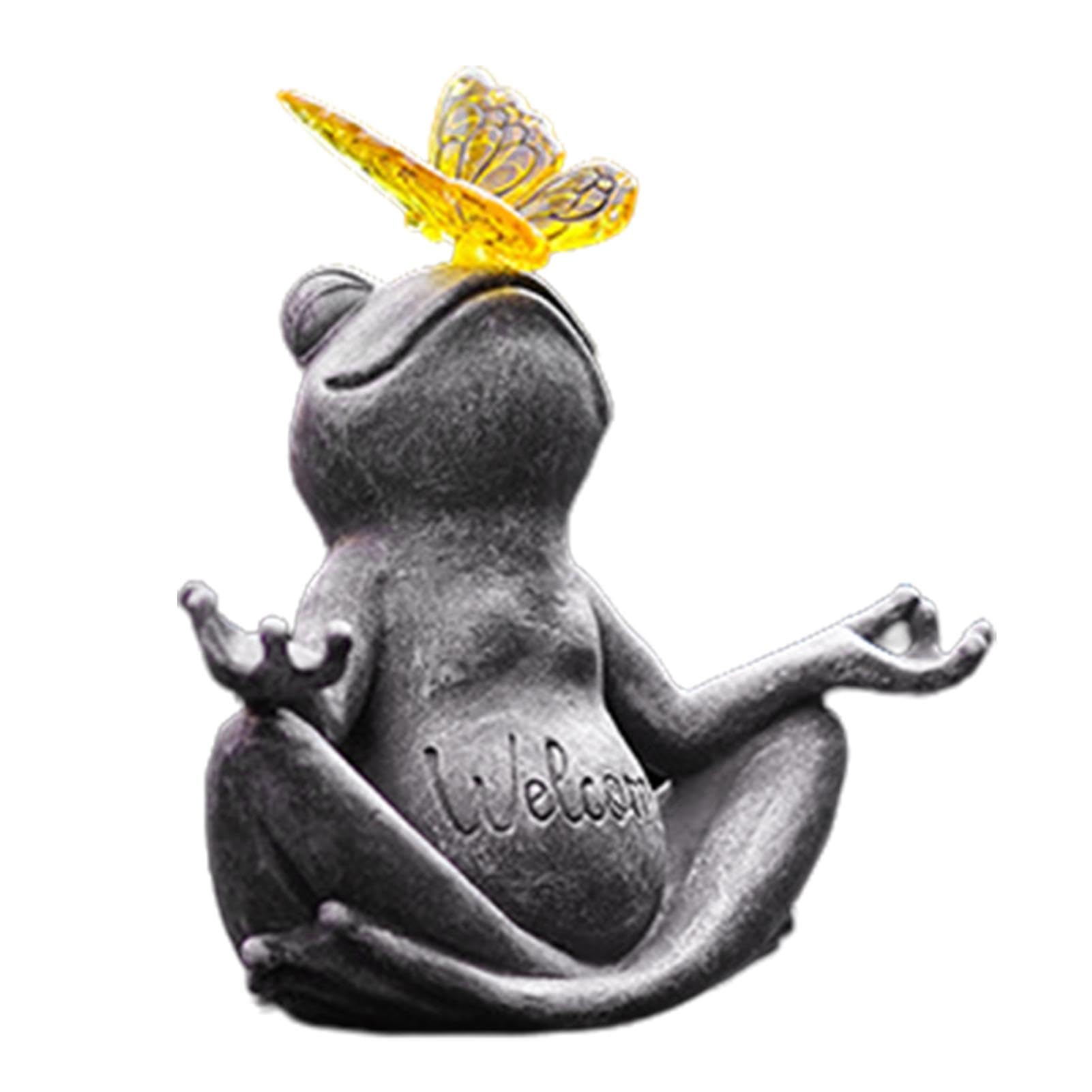 Figurine de grenouille à énergie solaire pour décoration de jardin et terrasse