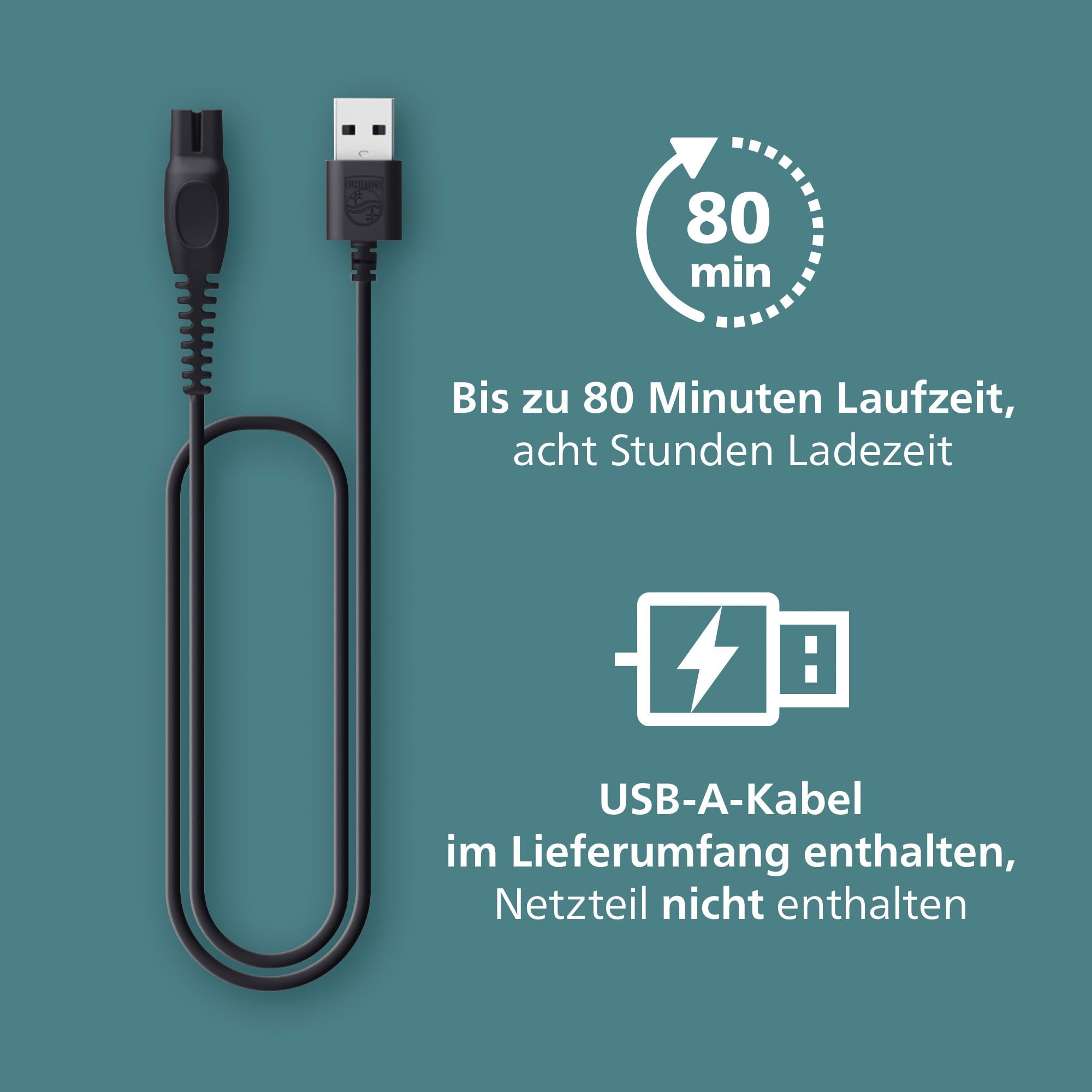 Philips Bodygroom 3000er-Serie – Herrentrimmer mit Dreifachschutz-Rasiersystem, trimmen und rasieren im Intimbereich, hautnah und besonders schonend, 100% duschfest, 80 Min. Laufzeit, BG3480/15