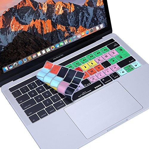 Xskn Avid Media Composer Silicone Shortcut Keyboard Skin Are Compatible With Touch Bar Macbook Pro 13" A1706 A1989 Touch Bar Macbook Pro15 A1707 A1990 (Touchbar Sticker Gift, Us Eu Universal Layout) #TOP4