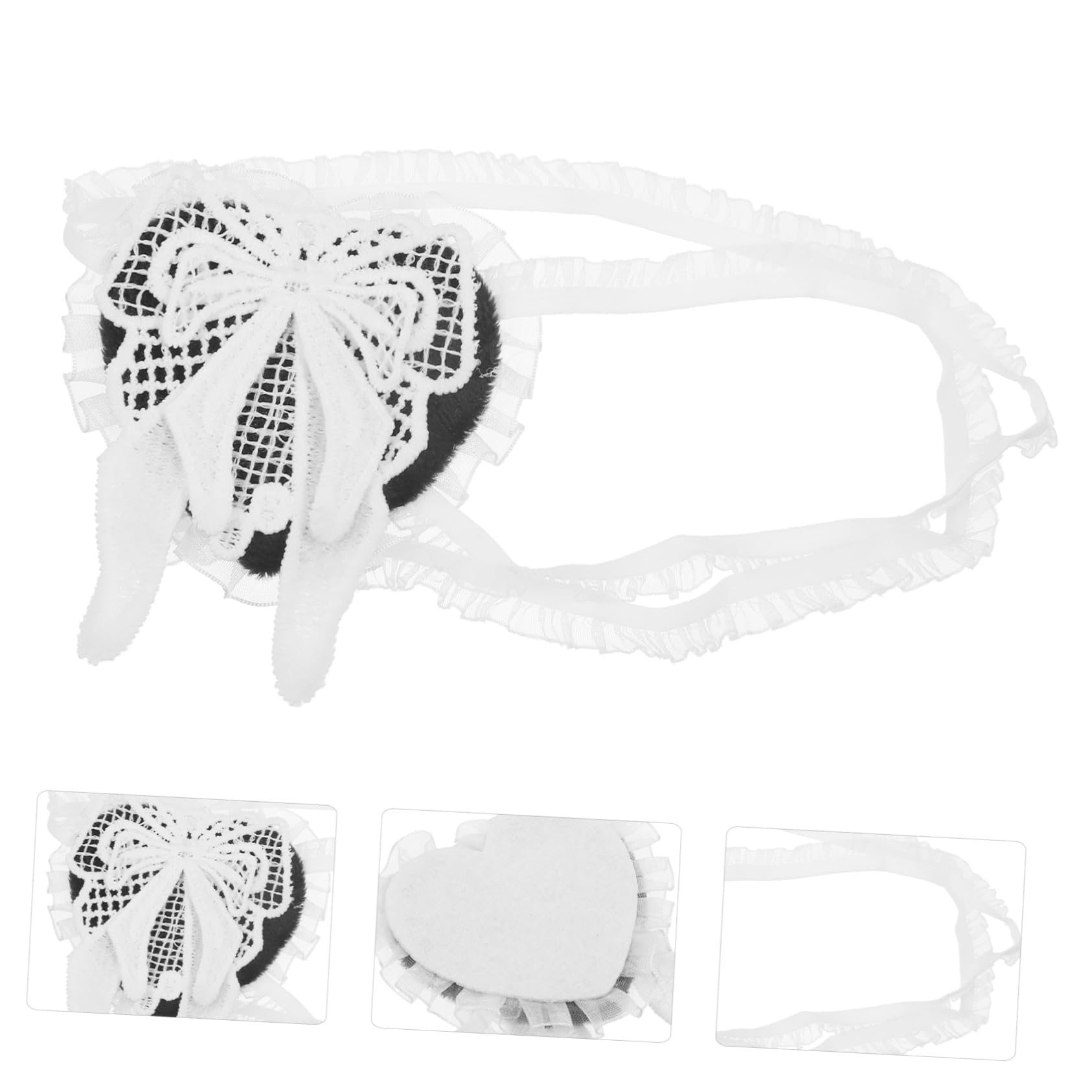 GALPADA Unique Gothic Eye Patch Half Face for Women's Masquerade Party Cosplay Eye