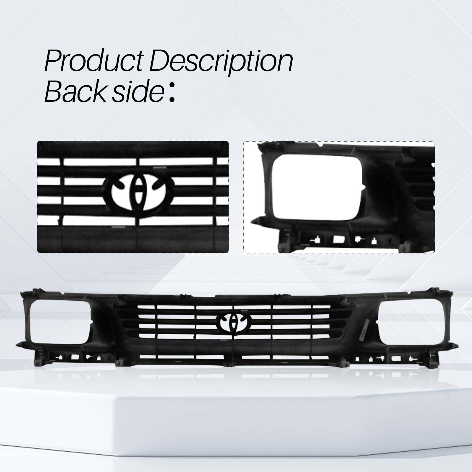 TOYOTA タコマグリル Amazon | Perfit Liner フロントグリル グレーシェル/ブラック