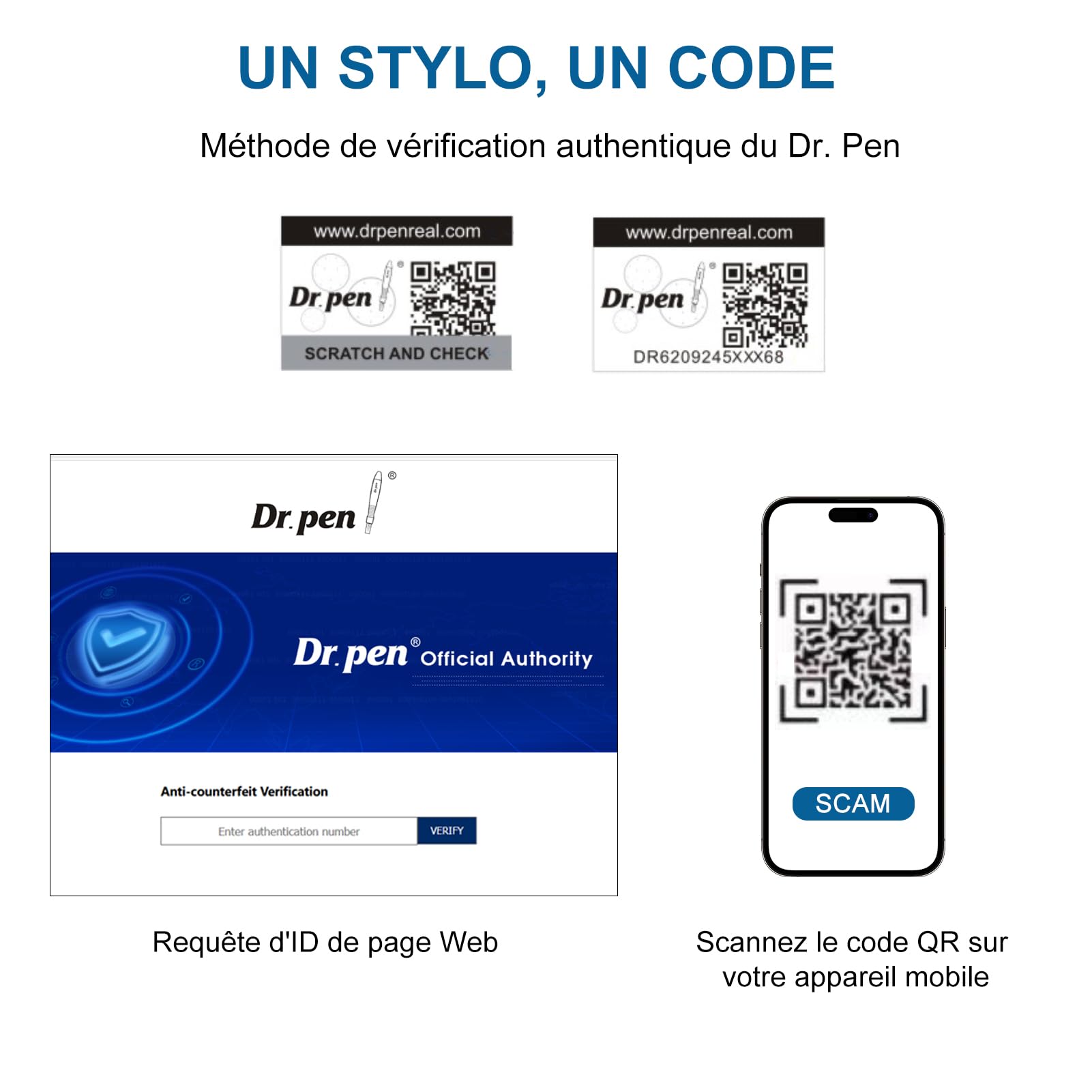 Dr. Pen M9 Stylo Microneedling Sans Fil | 4 Types de Cartouches Interchangeables | 6 Vitesses Réglables, 0–2.5mm Réglage de Profondeur, Batterie Rechargeable 700 mAh avec Station de Support