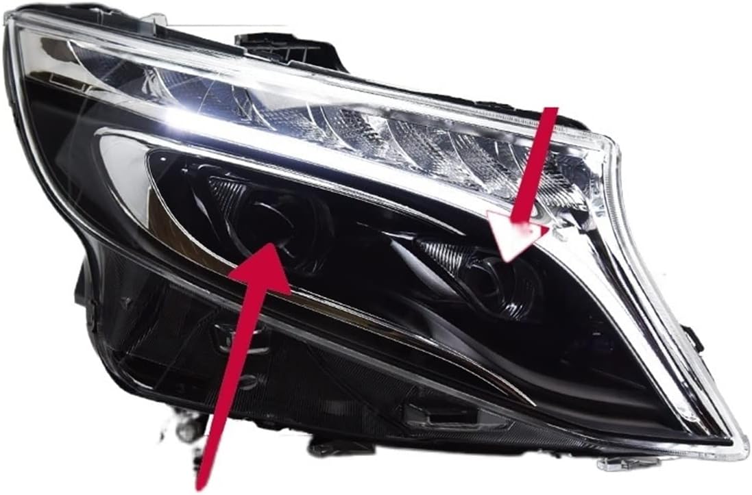 Headlights DRL Day Running Light LED Bi Xenon Bulb Fog Lights Car Accessory W447 Head Lamp Compatible With Benz VITO 2013-2019