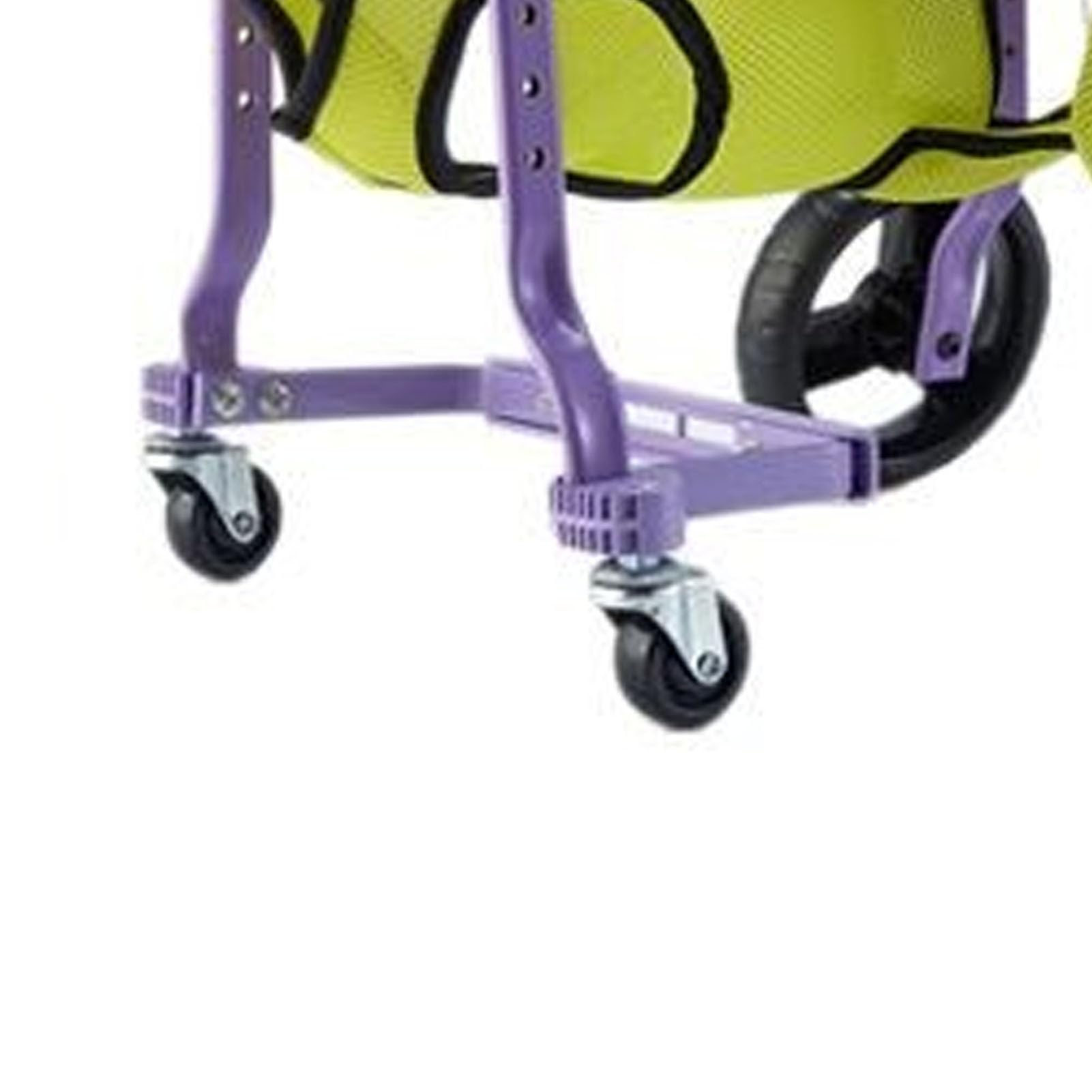 Denash Carrello di Supporto per la Gamba Posteriore del Cane, Telaio Regolabile a 4 Ruote con Imbracatura in Rete Traspirante per Ausili Alla mobilità di Animali Domestici Disabili,