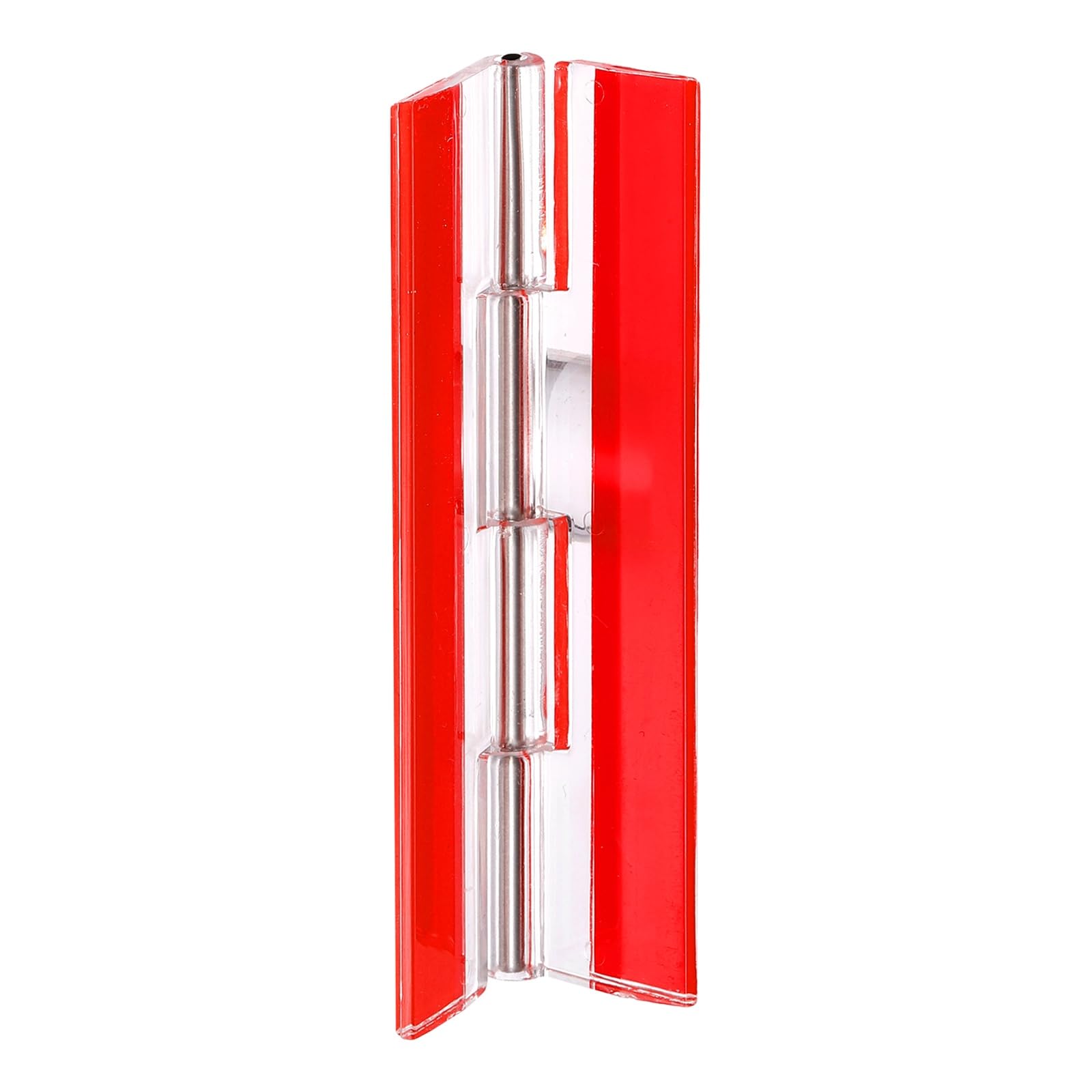 sourcing map 1 Pcs Acrylic Hinges, 100x42mm Invisible Self-Adhesive Clear Hinge with Stainless Steel Shafts, Continuous Piano Hinge for DIY Furniture, Display Stand, Cabinets