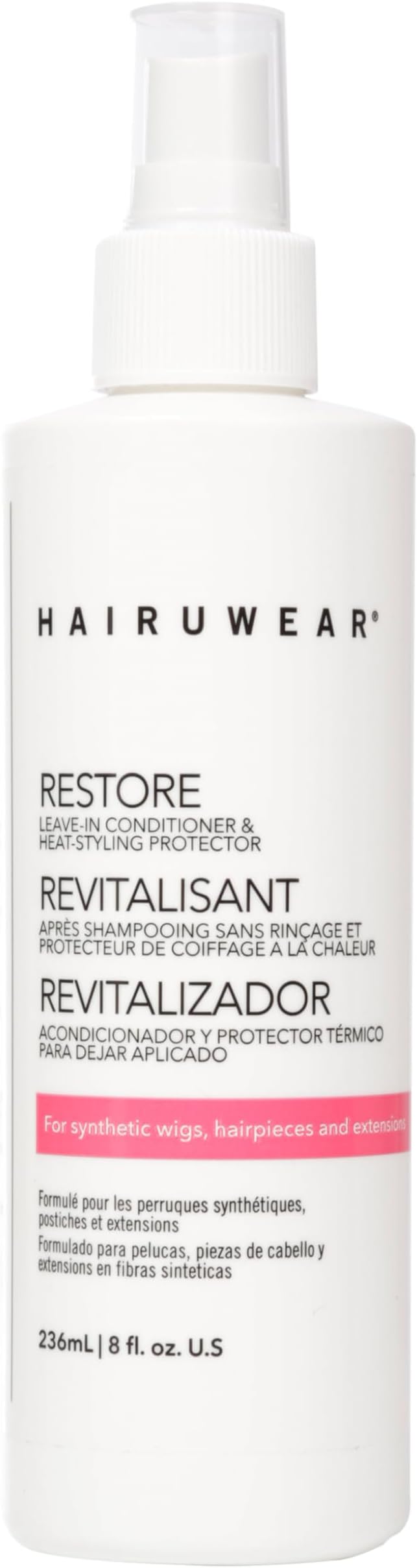 Raquel Welch Leave-in Conditioner and Heat Styling Protector, for Wigs and Hair Extentions - 8 Fl Oz
