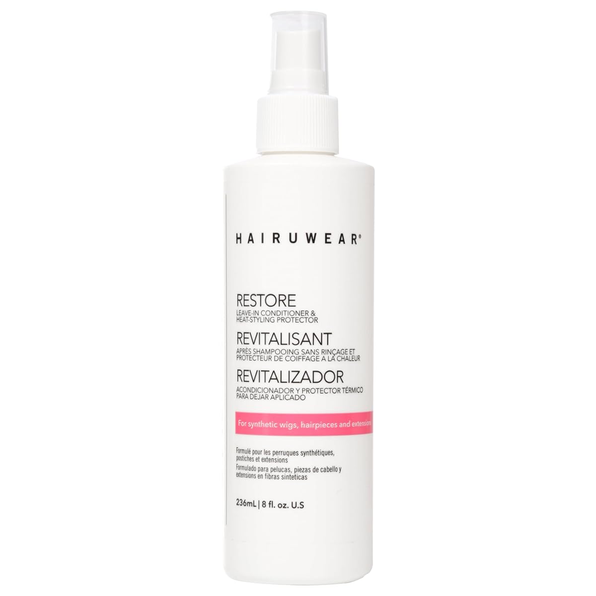 HairUWear "Restore" Leave in Conditioner & Heat Styler Protector for Wigs &