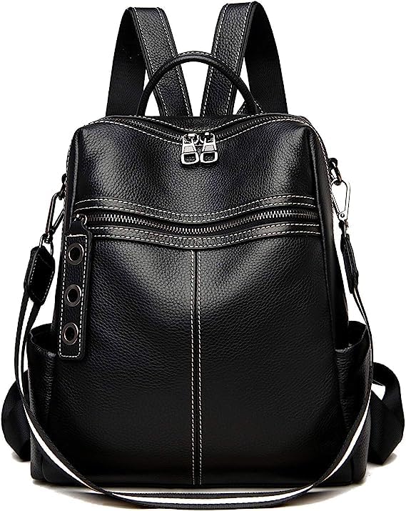 Image of Teen Girl Fashion Backpack Purses Multipurpose Design Handbags and Shoulder Bag Faux Leather Travel bag Casual Backpack With Shoulder printed Strap