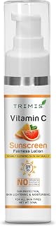 TRIMIS Vitamin C SPF 50+ Sunscreen Lotion – 90ml, Broad Spectrum UVA/UVB Protection, Non-Greasy, Paraben-Free, Daily Sunbl... Price In India