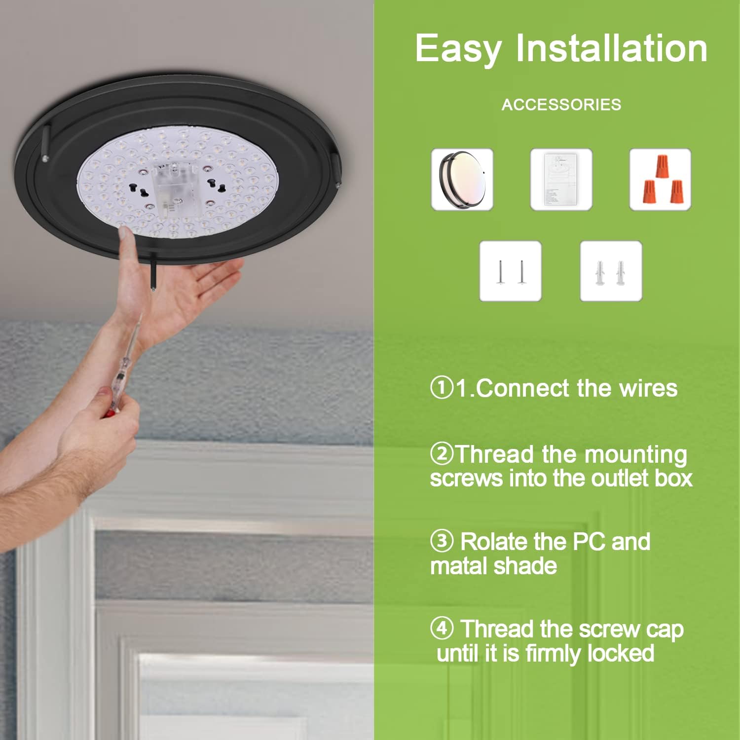 13 Inch LED Ceiling Light Fixture: 40W Flush Mount Ceiling Light 4000 Lumens Dimmable, 3000K/4000K/5000K Modern Ceiling Lamp for Bedroom Kitchen Bathroom Hallway Closet Laundry